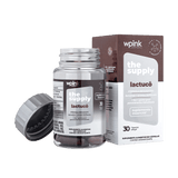 Apresentação do produto Lactucô Regulador Intestinal, mostrando a embalagem e o frasco em um fundo branco.